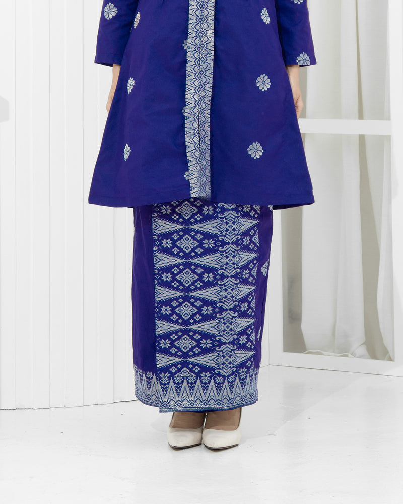 ROYAL-BLUE Kurung Anggun Kebaya – SONGKET DUNIA