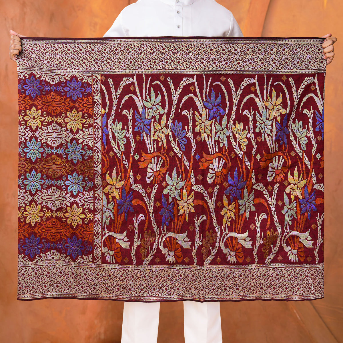 BURGUNDY SILVER - MIX | Royal Handmade (2.5 Meter)
