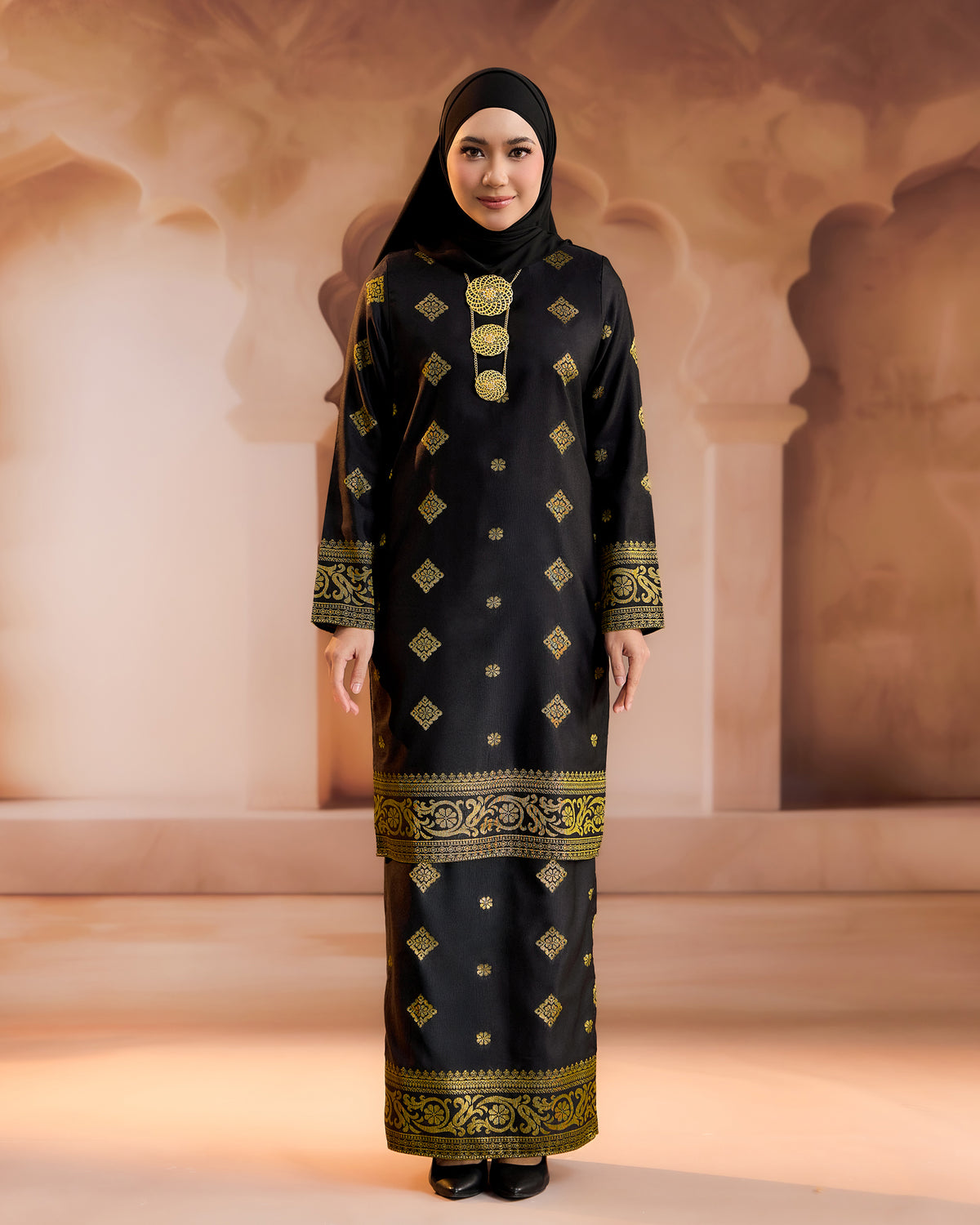 KURUNG PURNAMA (MODEN) RTW | BLACK GOLD