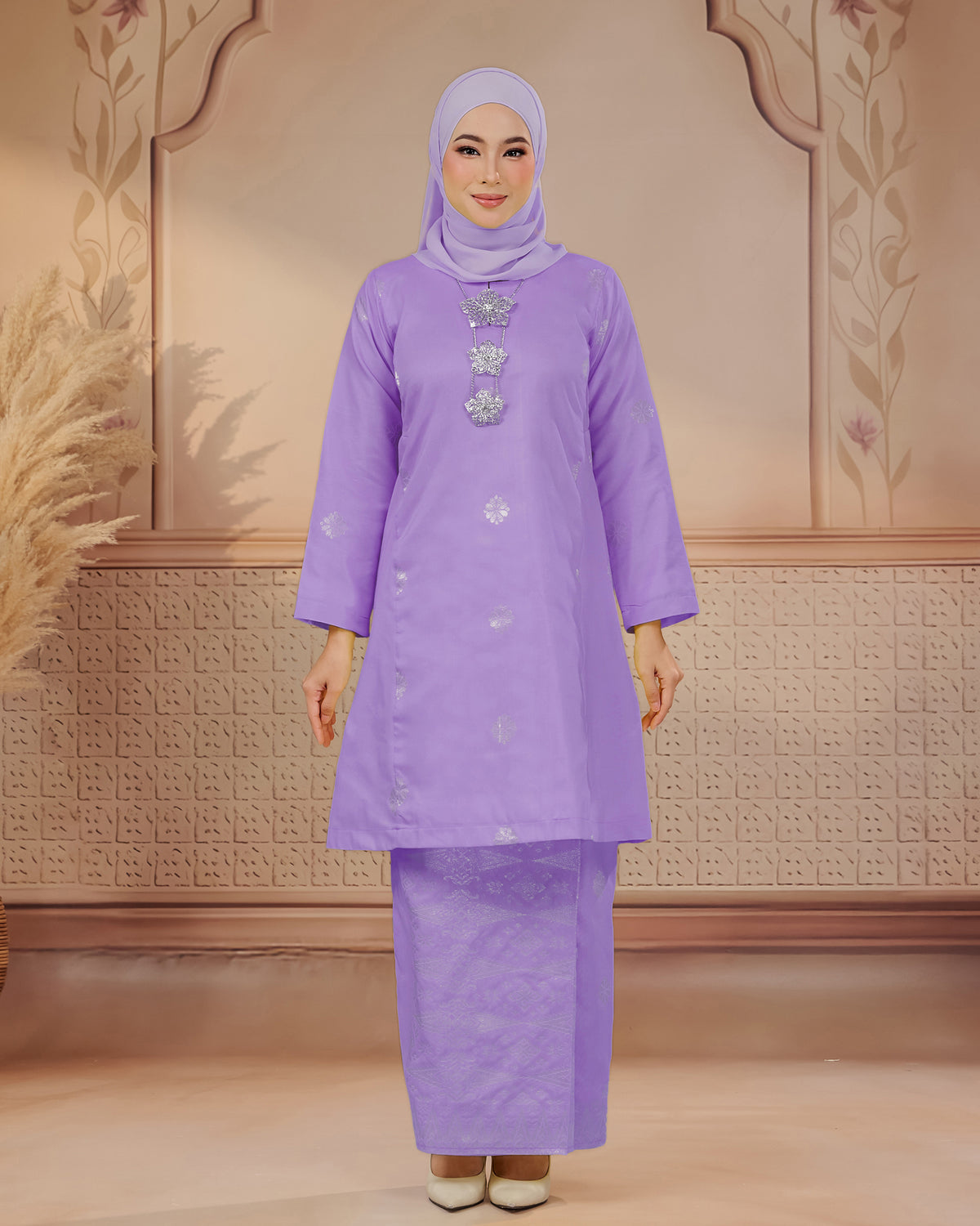KURUNG SURAYA (PESAK GANTUNG) | LAVENDAR - SILVER