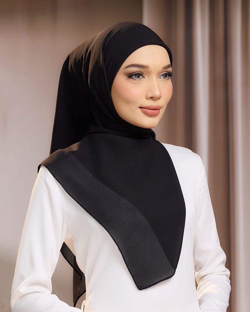 AYU BAWAL - BLACK | LIGHTWEIGHT SQUARE BAWAL