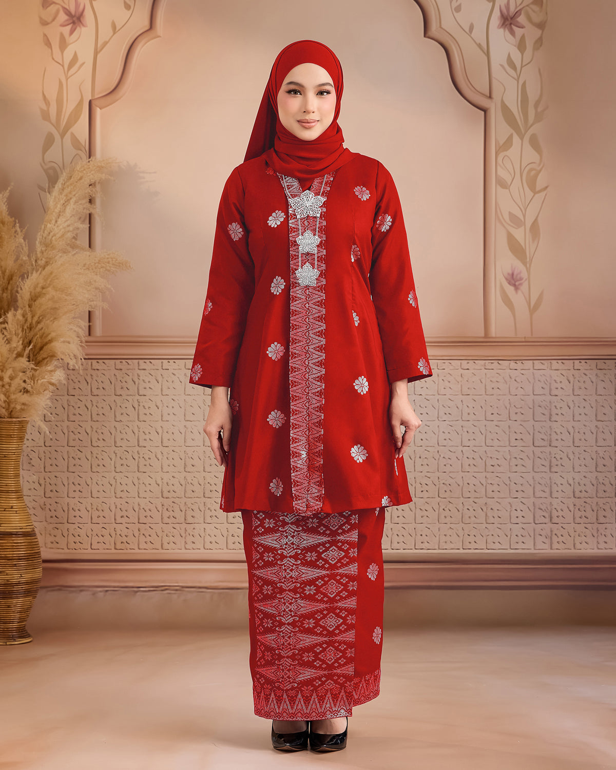 KURUNG ANGGUN (KEBAYA) | RED CHILLI - SILVER