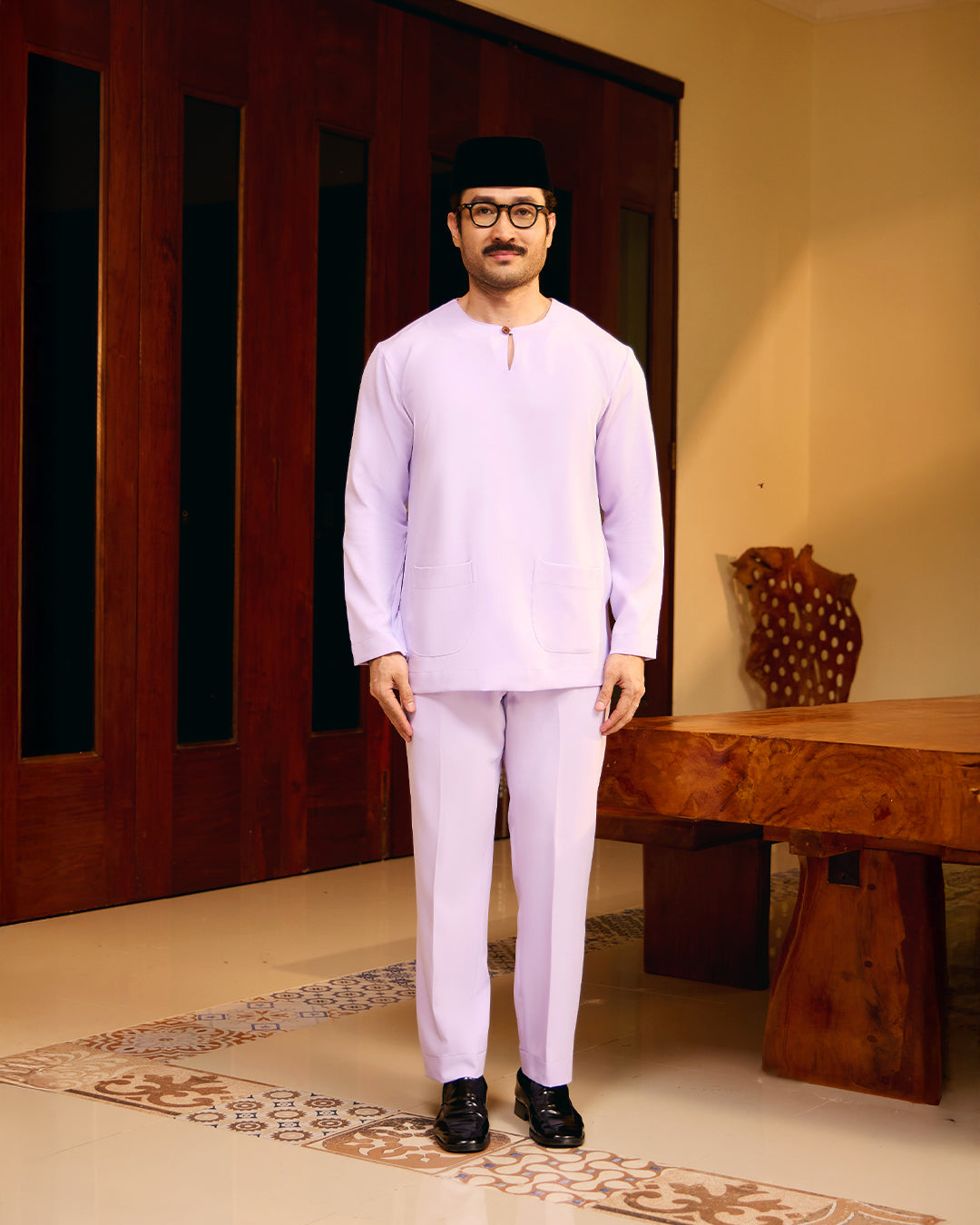 BAJU MELAYU PUTRA (TELUK BELANGA) - LILAC (Baju Melayu ONLY)