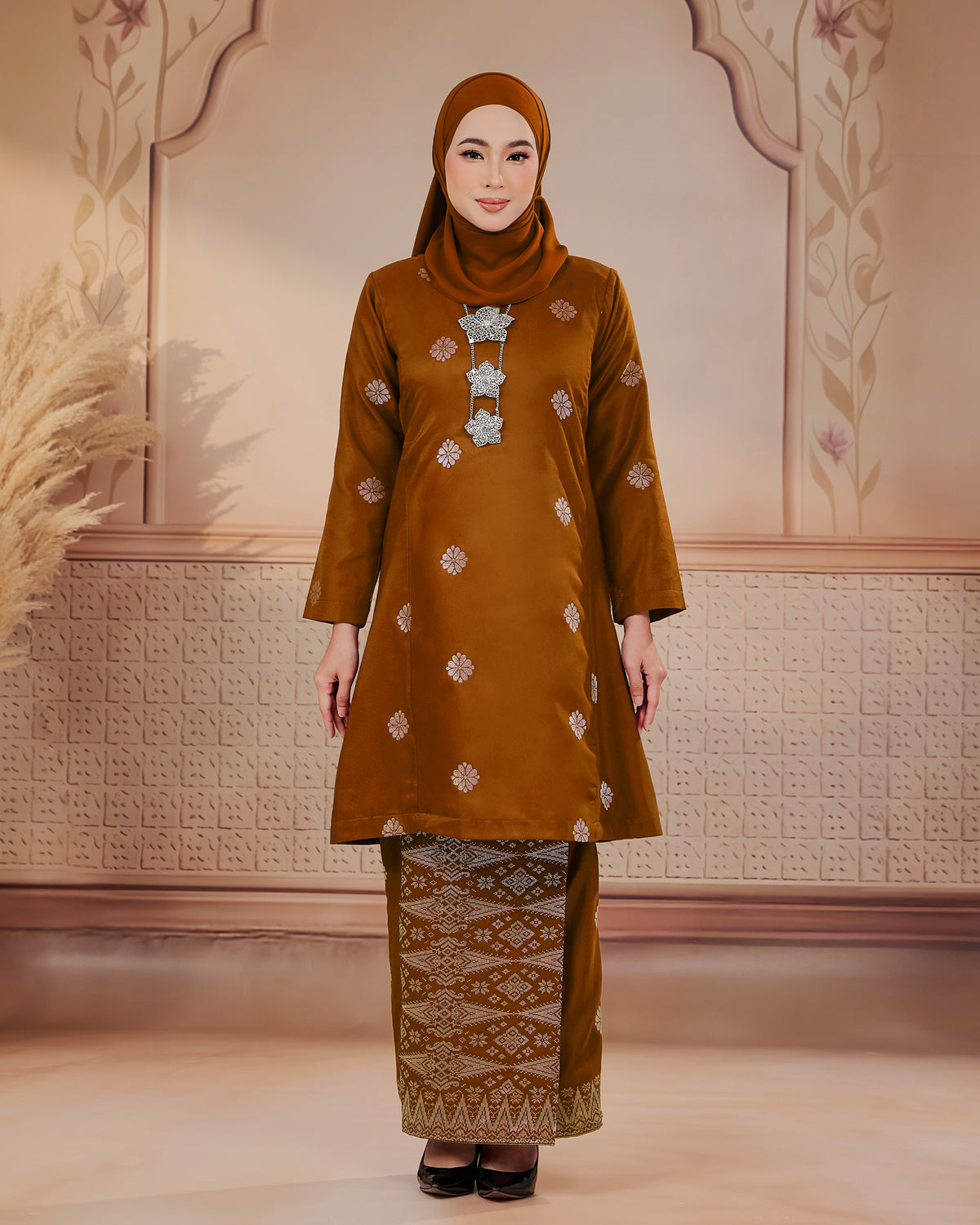 KURUNG SURAYA (PESAK GANTUNG) | BRICK ORANGE - SILVER