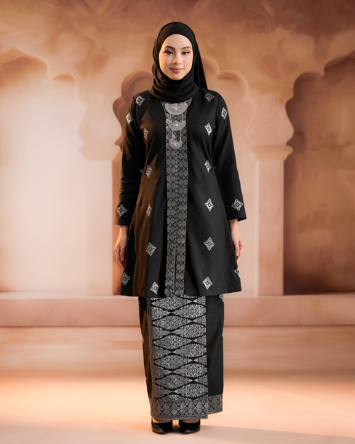 KURUNG NILAMSARI (KEBAYA) RTW | BLACK SILVER
