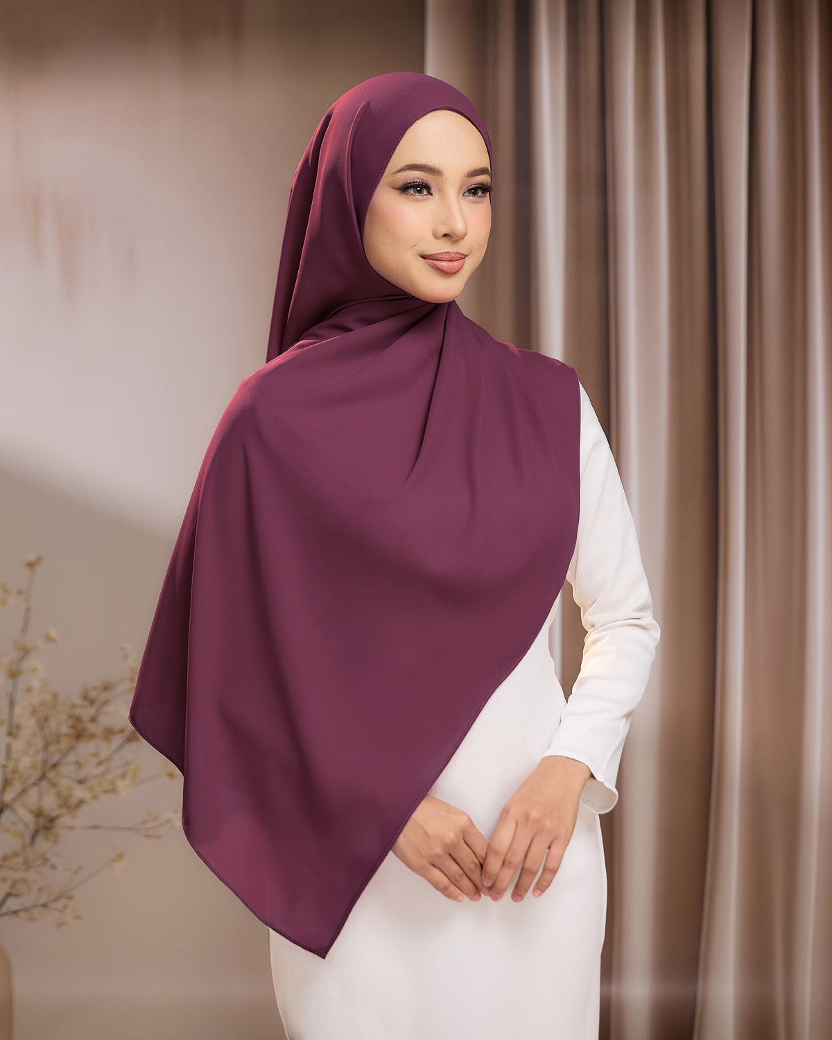 LUNA SHAWL - DUSTY PINK | FLOWY TUDUNG