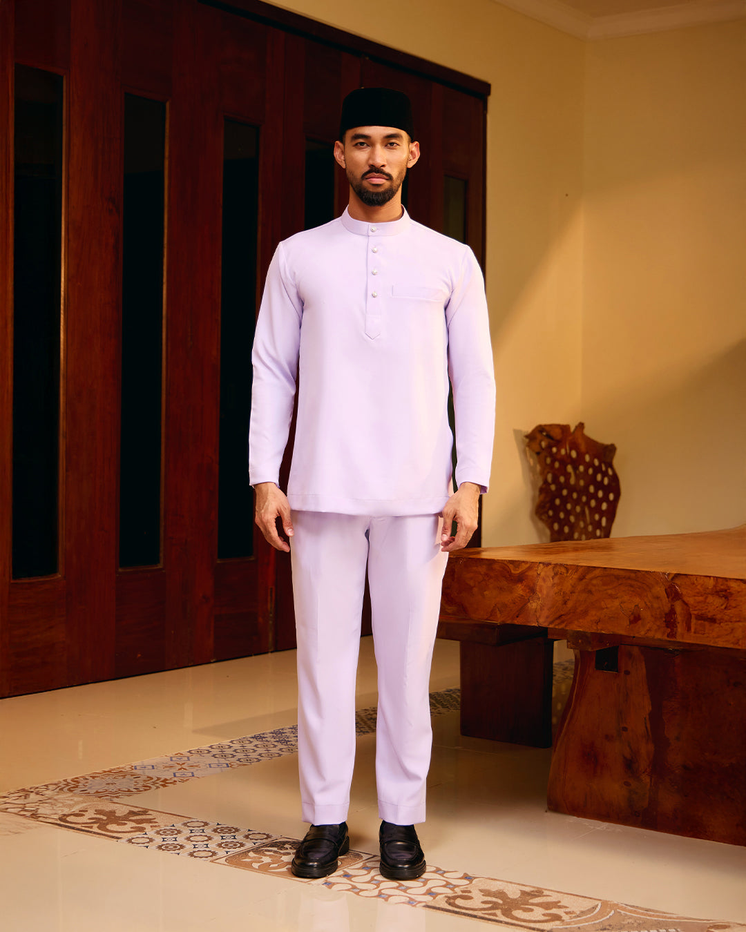BAJU MELAYU MEGAT (CEKAK MUSANG) - LILAC (Baju Melayu ONLY)