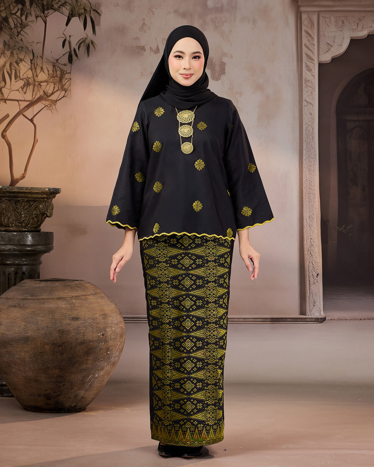 KURUNG RATNA (KEDAH SULAM) | BLACK - GOLD