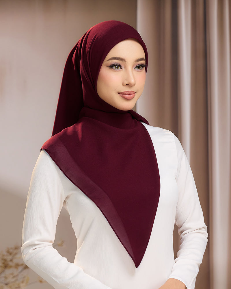 AYU BAWAL - BURGUNDY | LIGHTWEIGHT SQUARE BAWAL