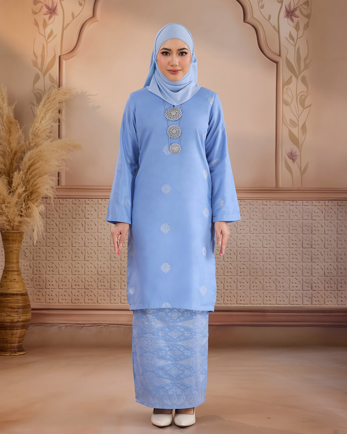 KURUNG LAYLA (MODEN) | BABY BLUE - SILVER