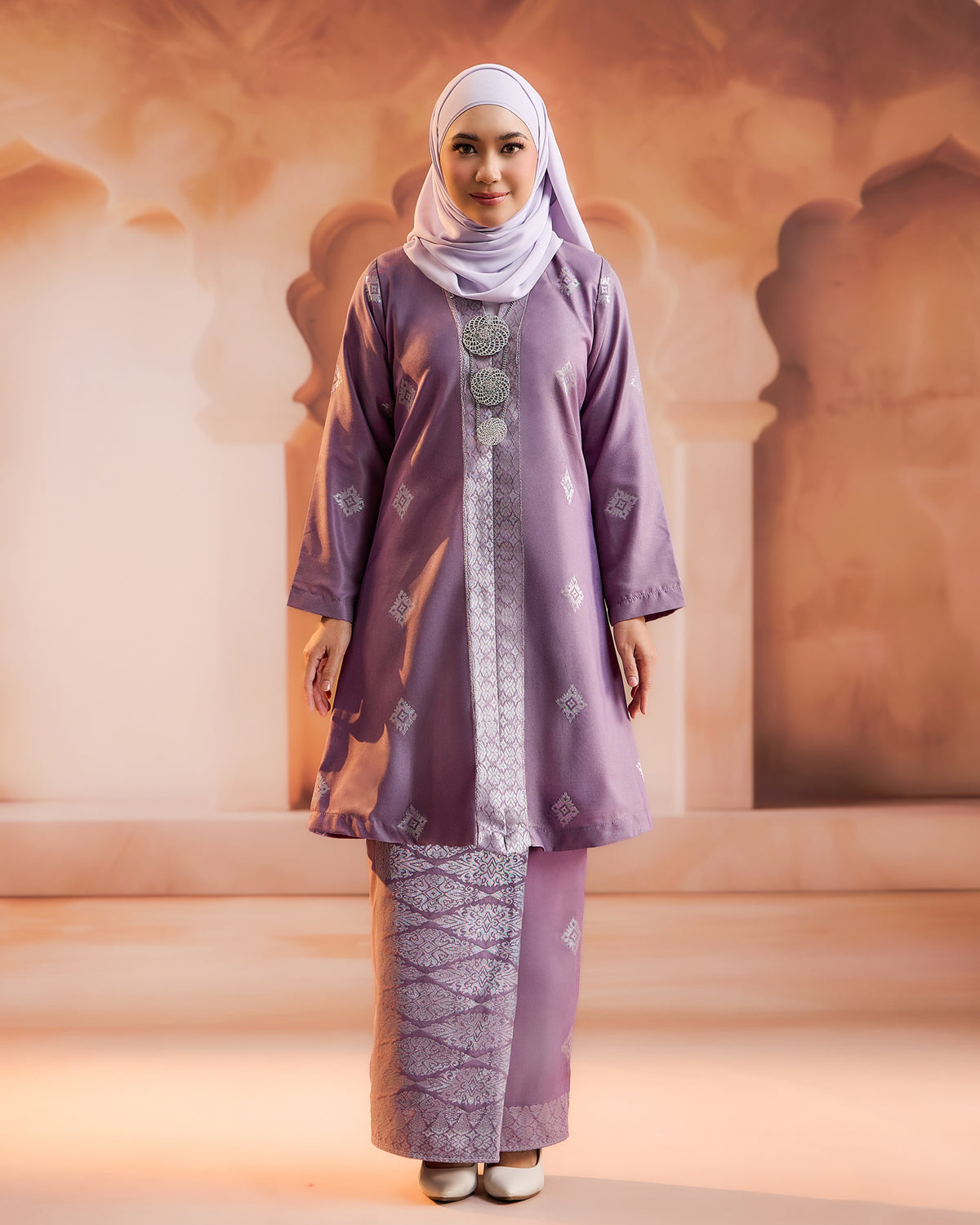 KURUNG NILAMSARI (KEBAYA) RTW | DUSTY PURPLE SILVER