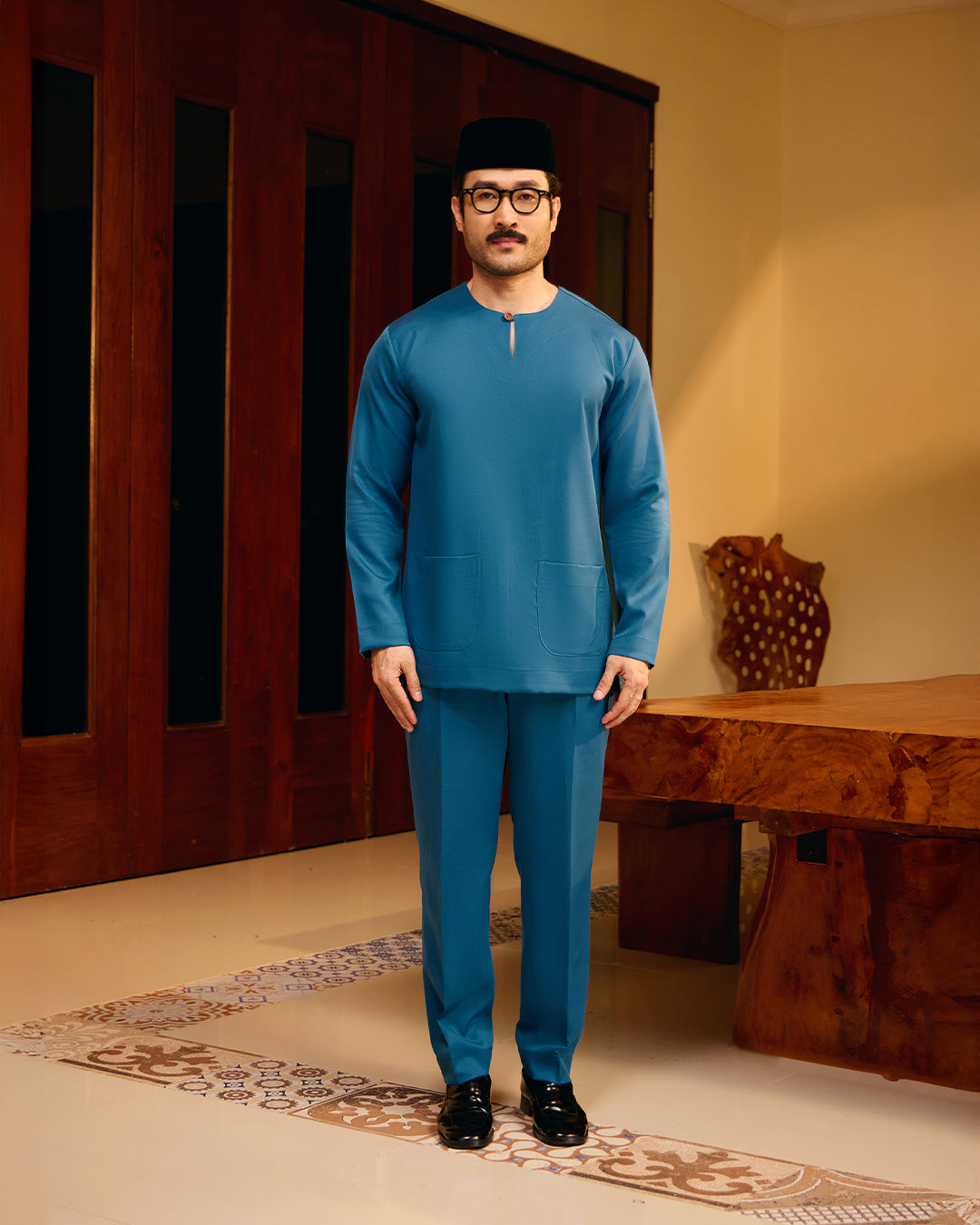 BAJU MELAYU PUTRA (TELUK BELANGA) - TEAL BLUE (Baju Melayu ONLY)