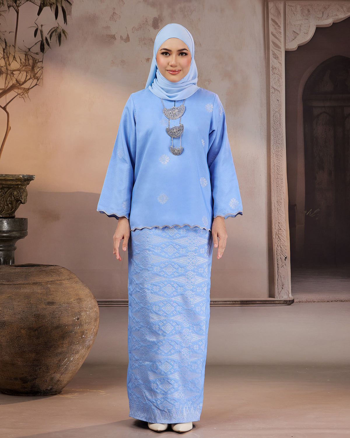 KURUNG RATNA (KEDAH SULAM) | BABY BLUE - SILVER