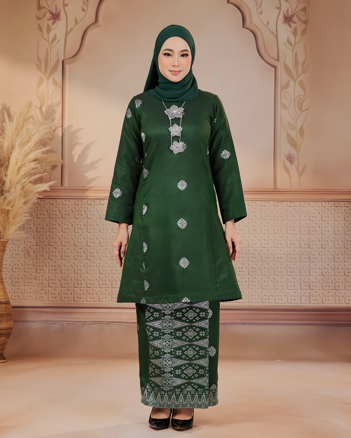KURUNG SURAYA (PESAK GANTUNG) | GREEN - SILVER