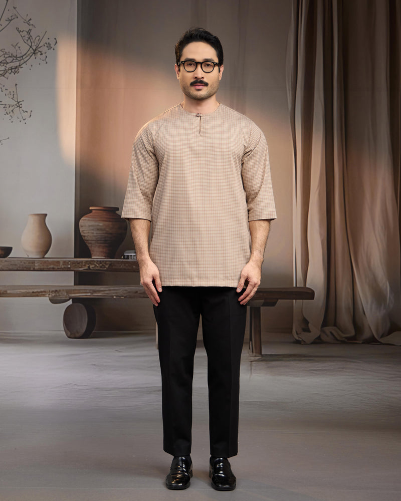 KURTA BAHARI (Checked) - NUDE