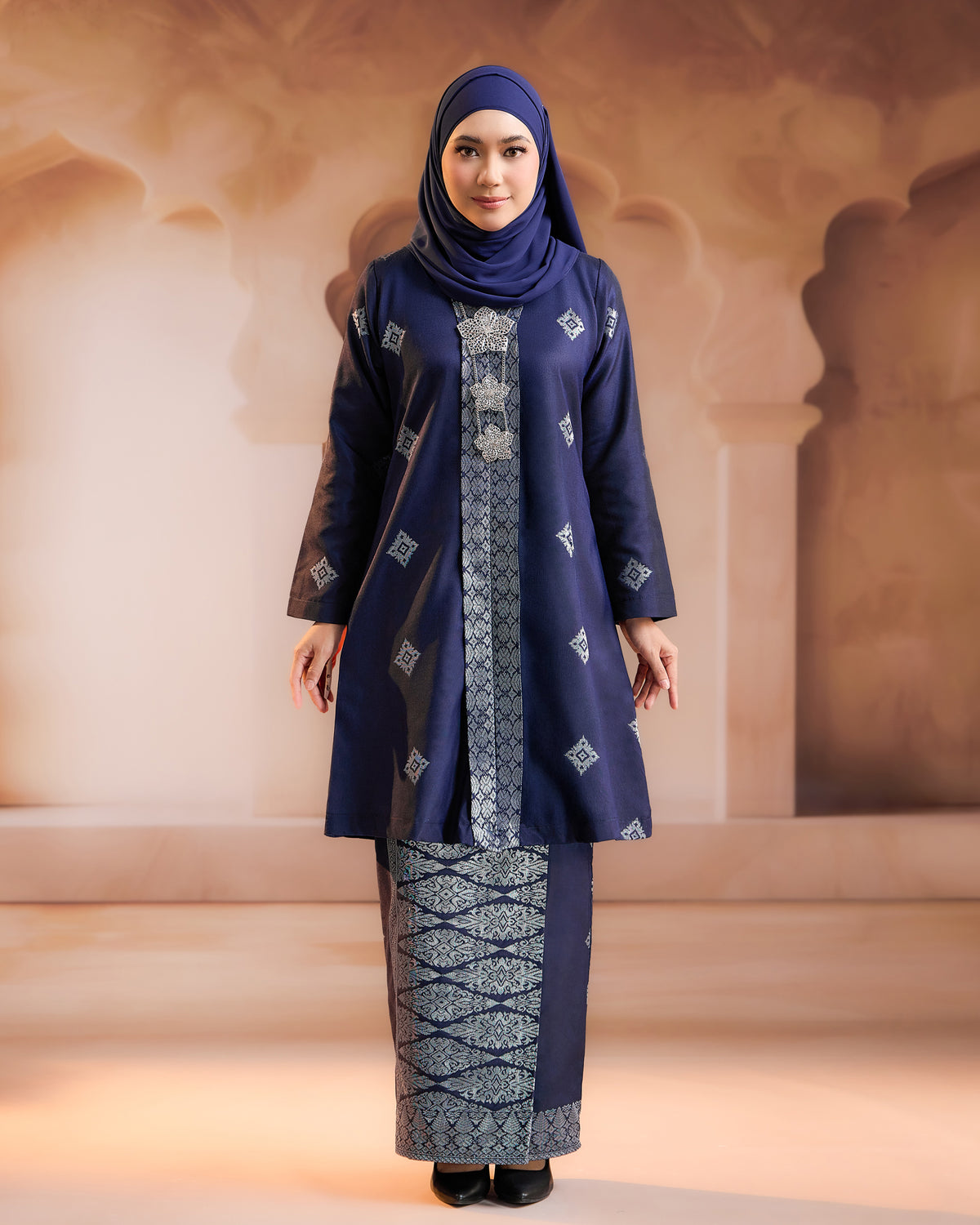 KURUNG NILAMSARI (KEBAYA) RTW | NAVY BLUE SILVER