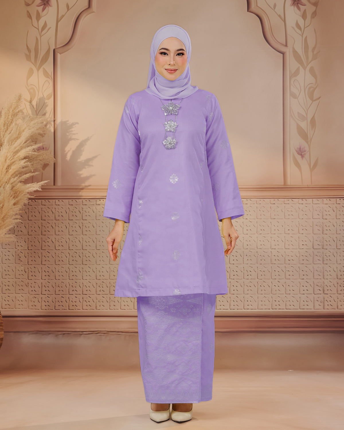 KURUNG SURAYA(PESAK GANTUNG) | SOFT LILAC - SILVER