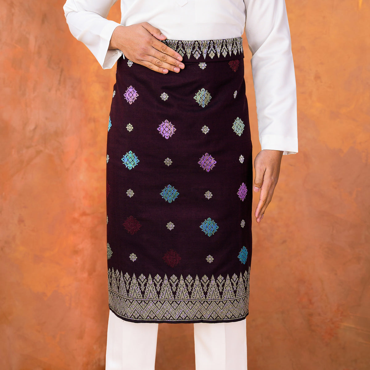 BURGUNDY SILVER - MIX | Exclusive Handmade (2.5 Meter)