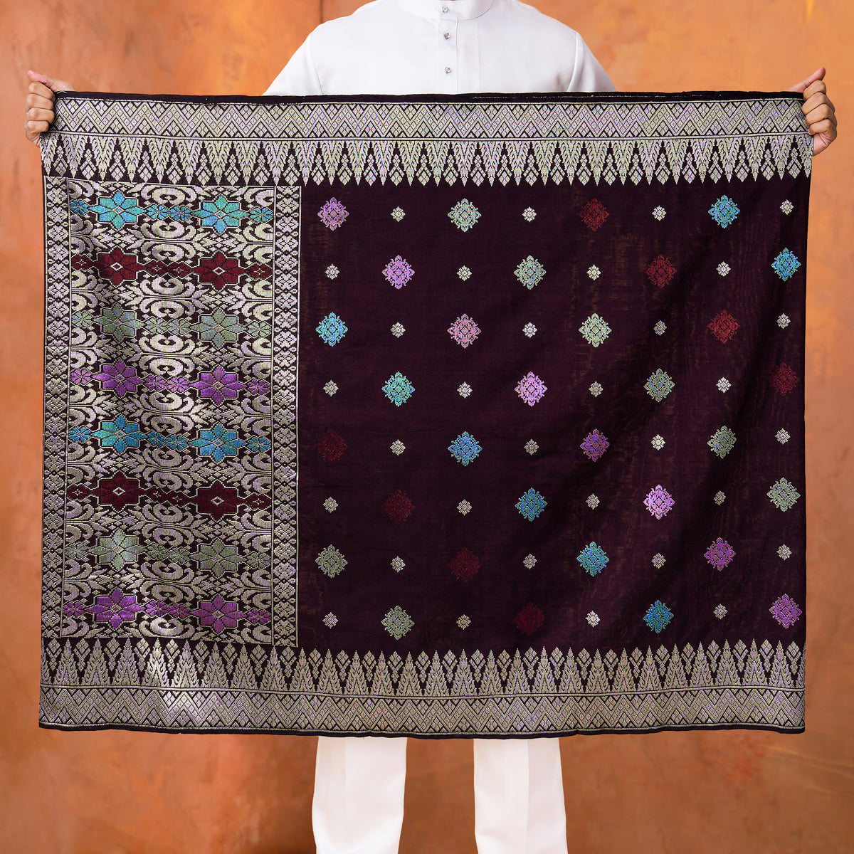 BURGUNDY SILVER - MIX | Exclusive Handmade (2.5 Meter)