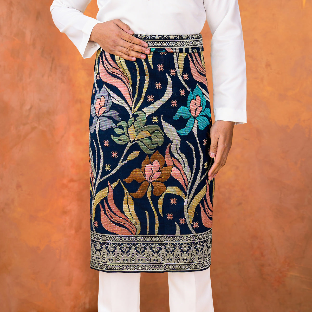 NAVY BLUE SILVER - MIX | Royal Handmade (2.5 Meter)