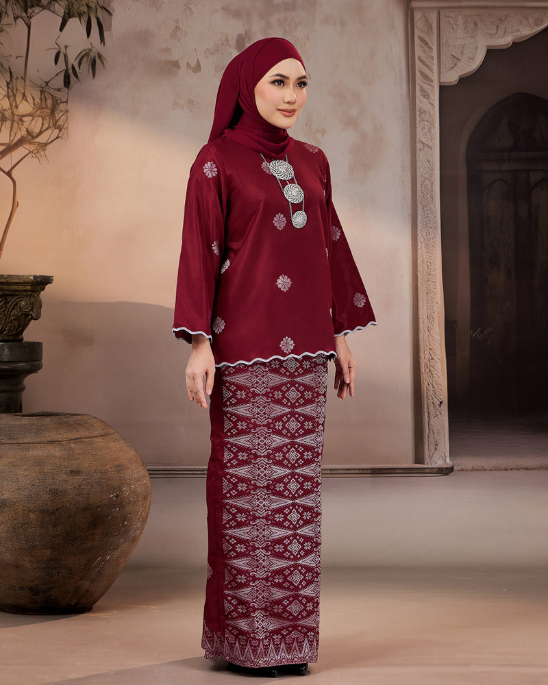 KURUNG RATNA (KEDAH SULAM) | MAROON - SILVER