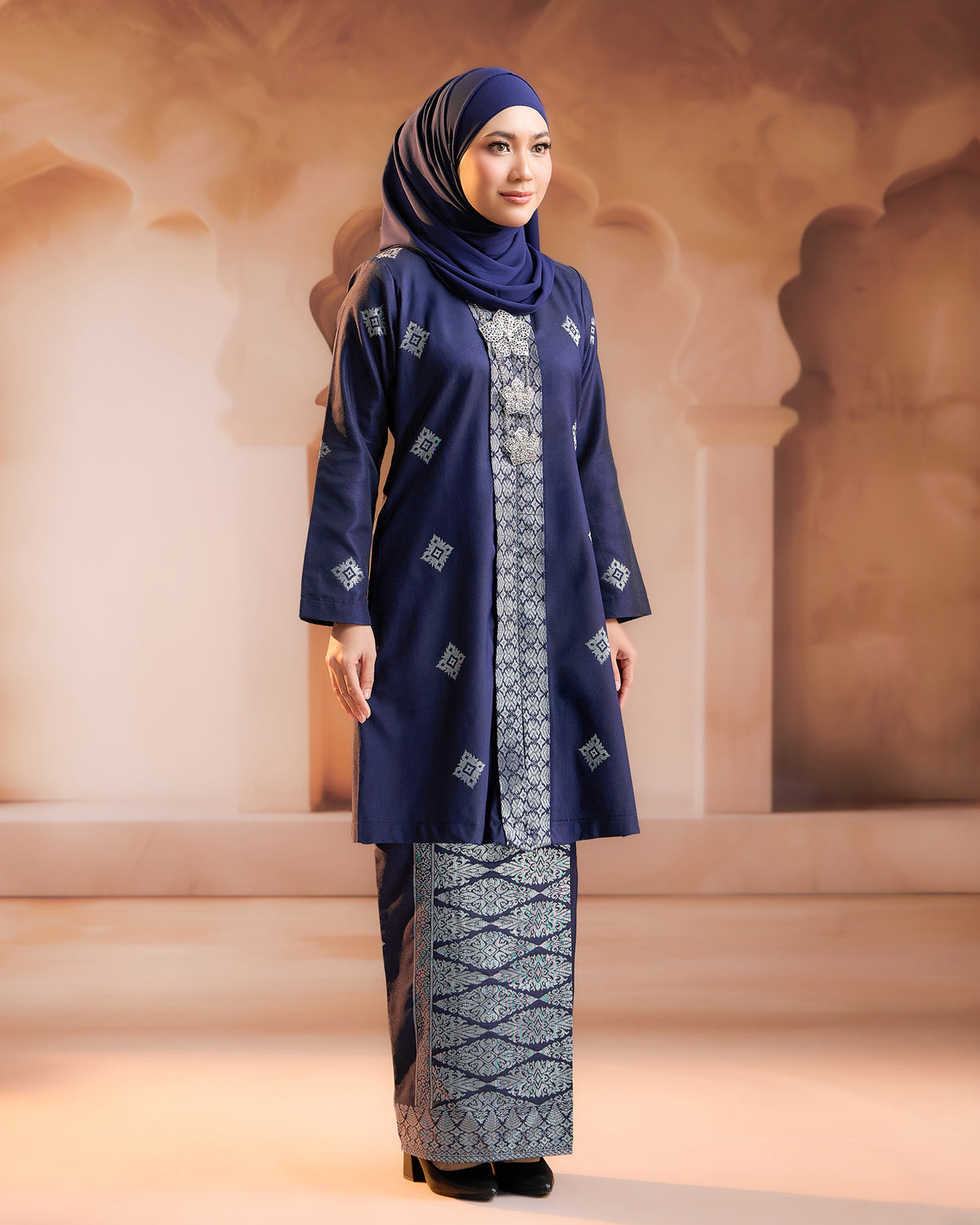 KURUNG NILAMSARI (KEBAYA) RTW | NAVY BLUE SILVER