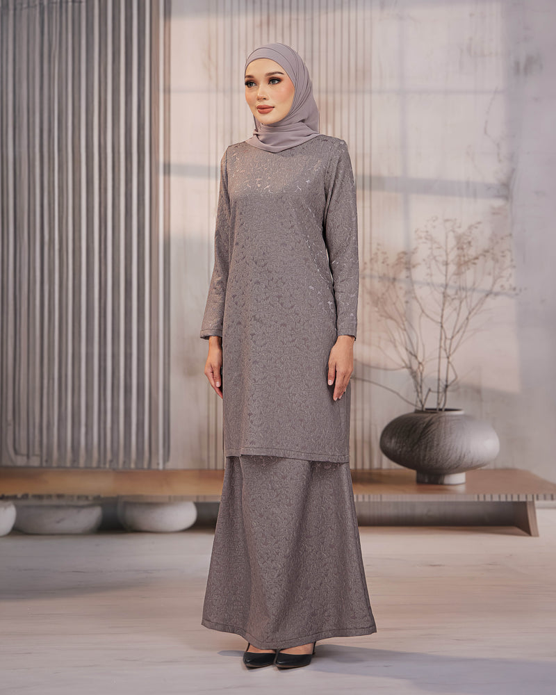 KURUNG ORKED (Moden) - Grey | Soft Premium Brocade