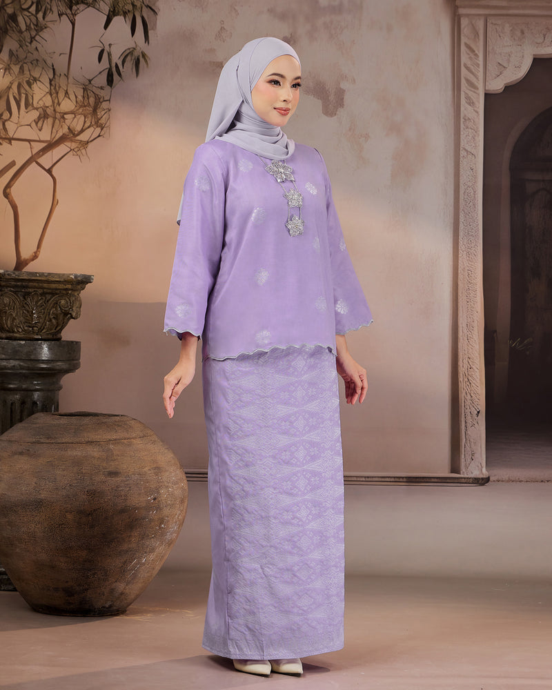 KURUNG RATNA (KEDAH SULAM) | DUSTY PURPLE - SILVER