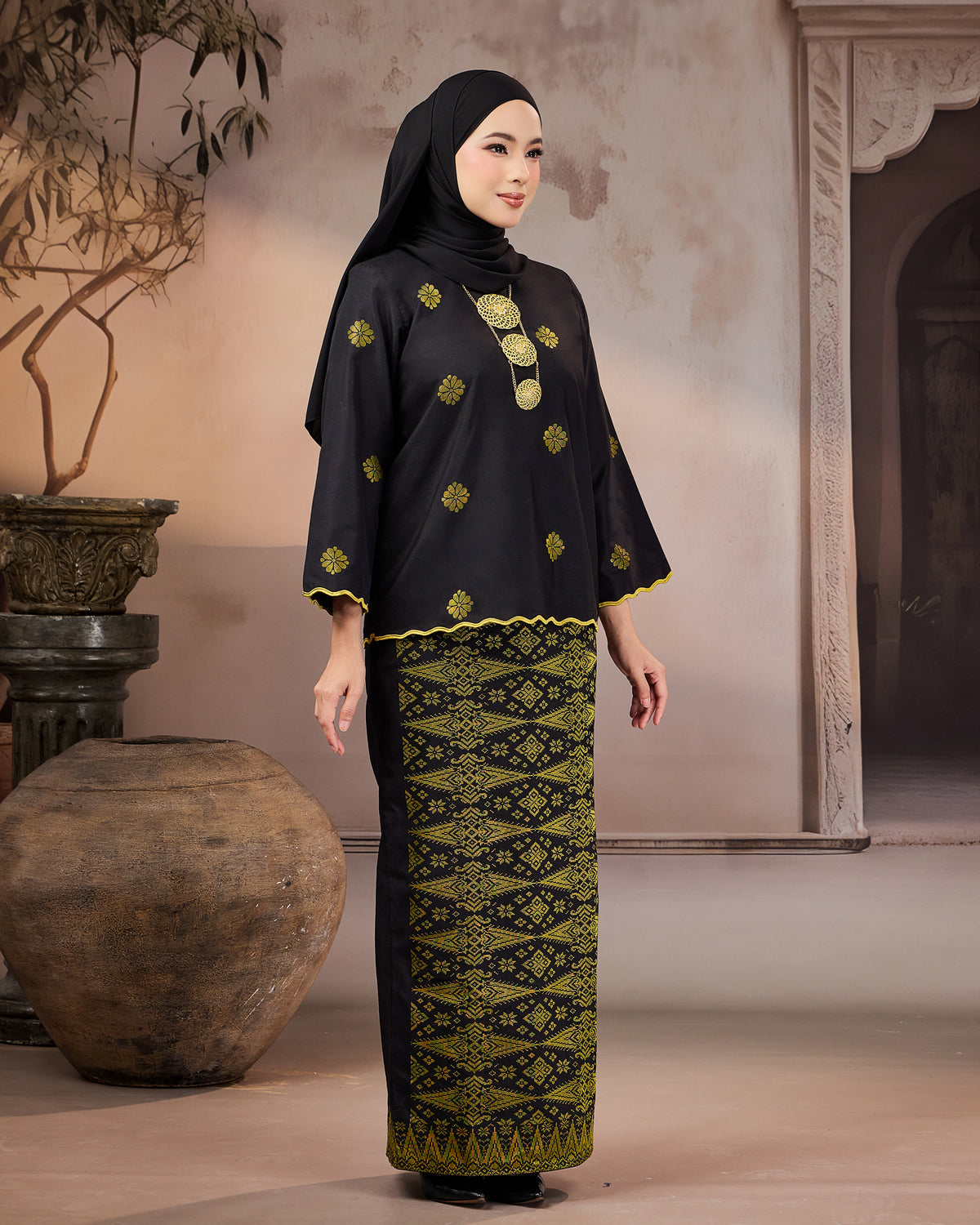 KURUNG RATNA (KEDAH SULAM) | BLACK - GOLD
