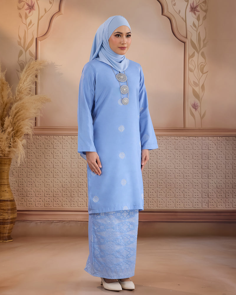 KURUNG LAYLA (MODEN) | BABY BLUE - SILVER