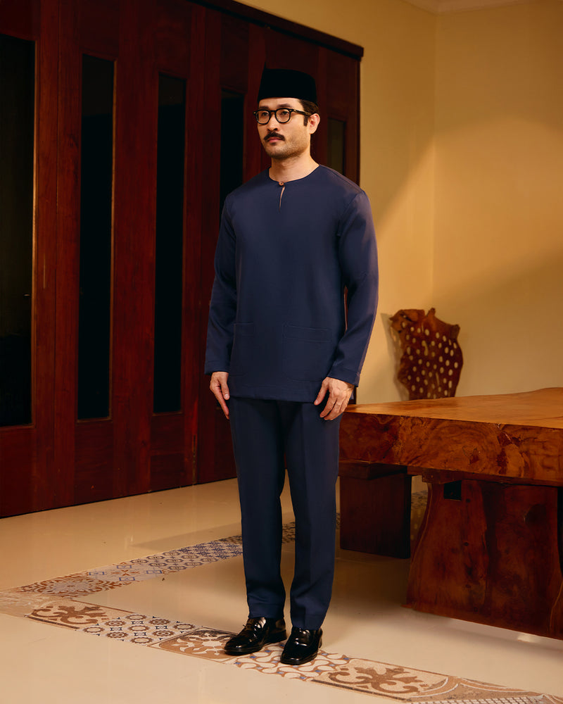 BAJU MELAYU PUTRA (TELUK BELANGA) - NAVY BLUE (Baju Melayu ONLY)