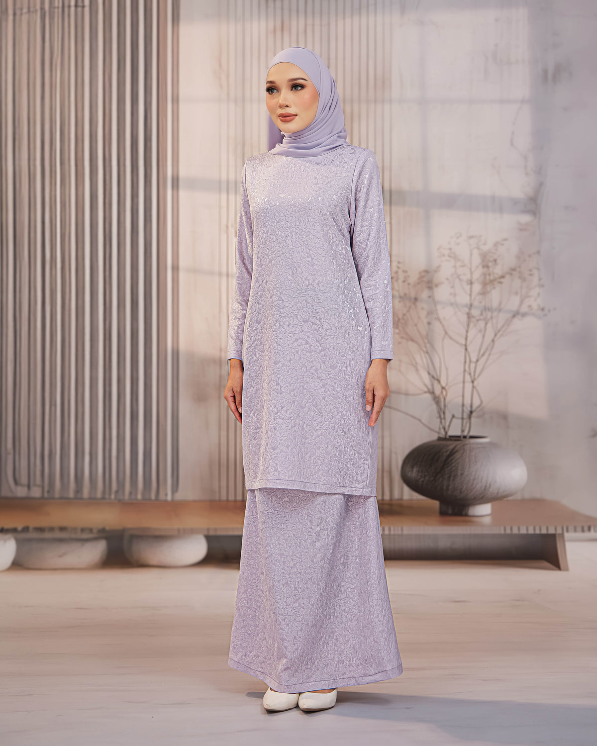 KURUNG ORKED (Moden) - Soft Purple | Soft Premium Brocade