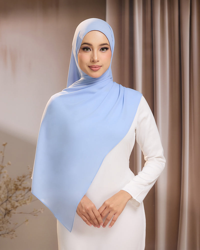 LUNA SHAWL - BABY BLUE | FLOWY TUDUNG