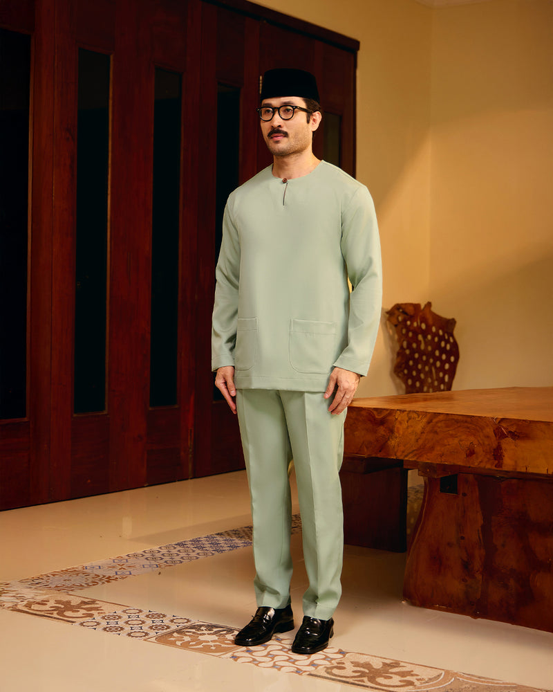 BAJU MELAYU PUTRA (TELUK BELANGA) - SAGE GREEN (Baju Melayu ONLY)