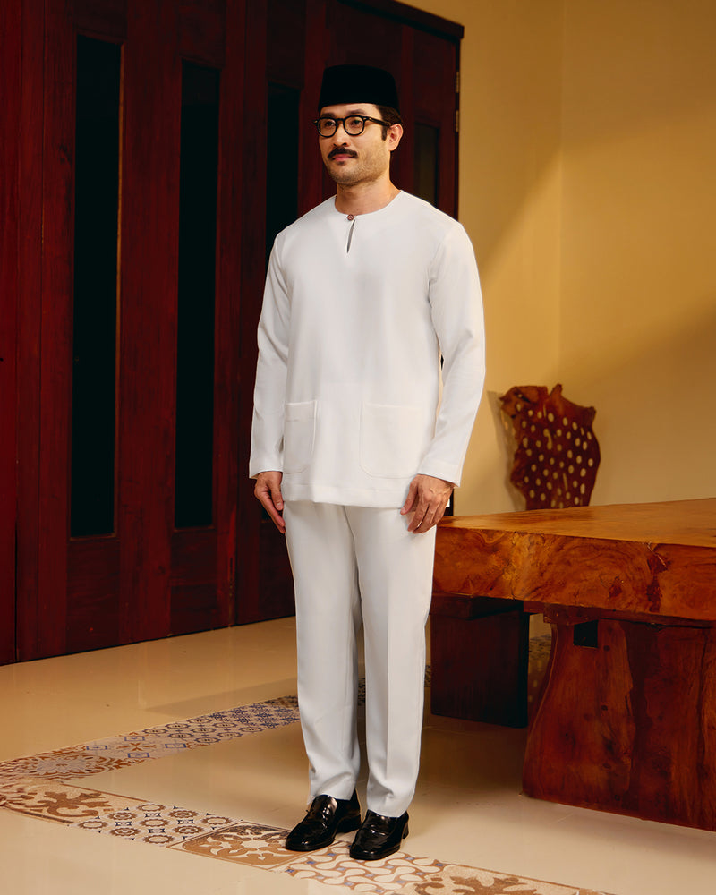 BAJU MELAYU PUTRA (TELUK BELANGA) - WHITE (Baju Melayu ONLY)