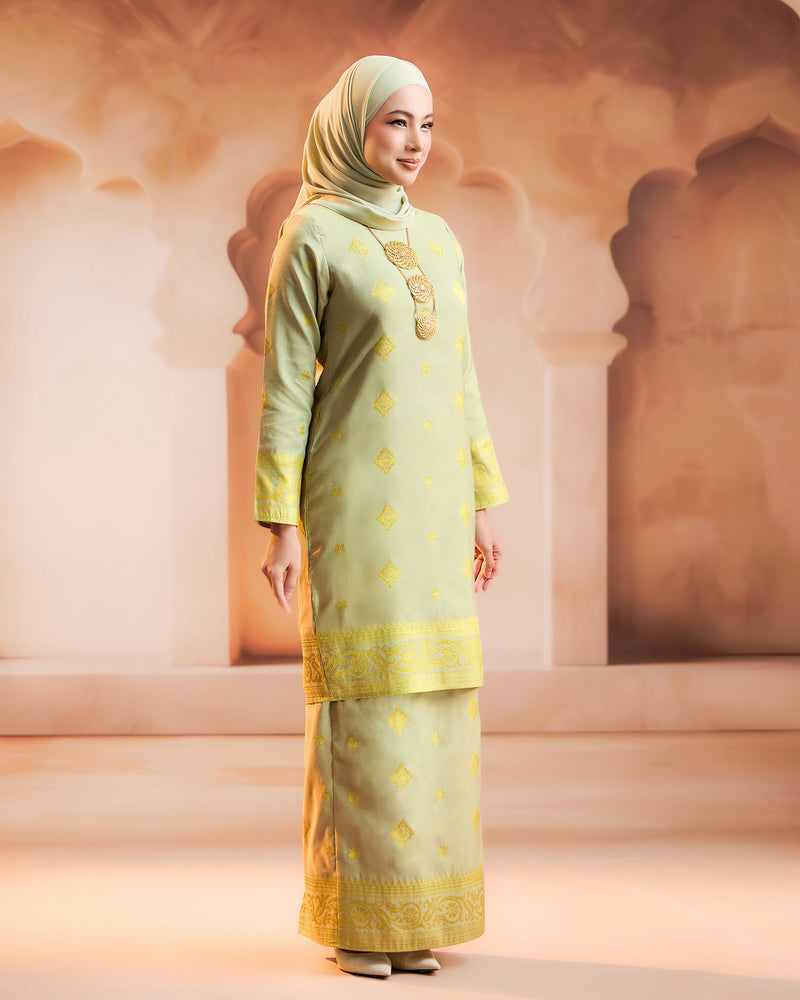 KURUNG PURNAMA (MODEN) RTW | SAGE GREEN GOLD