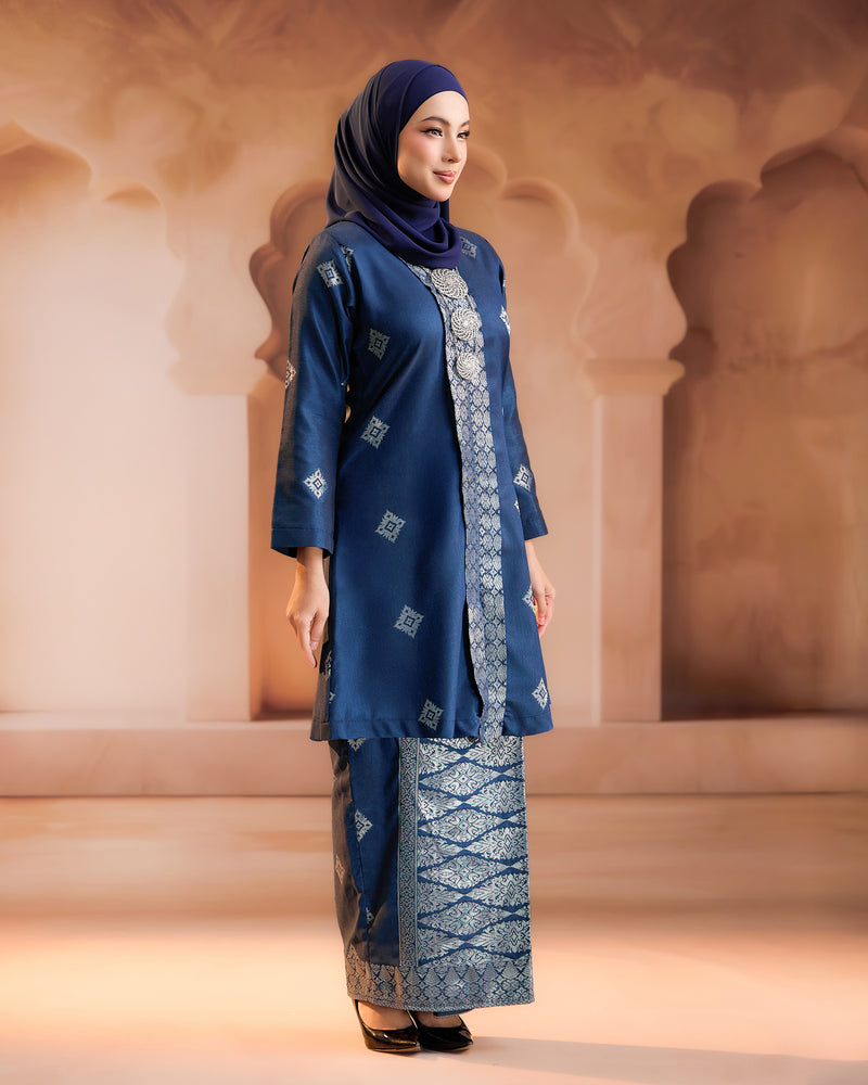 KURUNG NILAMSARI (KEBAYA) RTW | TEAL BLUE SILVER