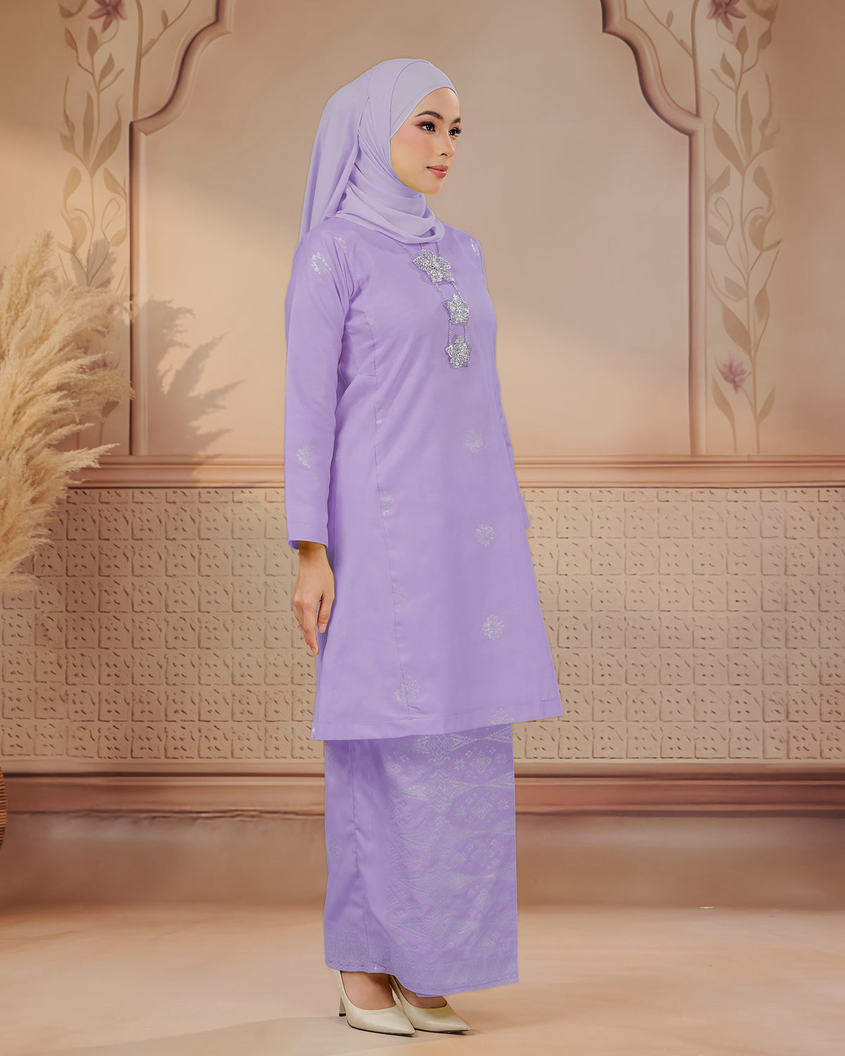 KURUNG SURAYA(PESAK GANTUNG) | SOFT LILAC - SILVER