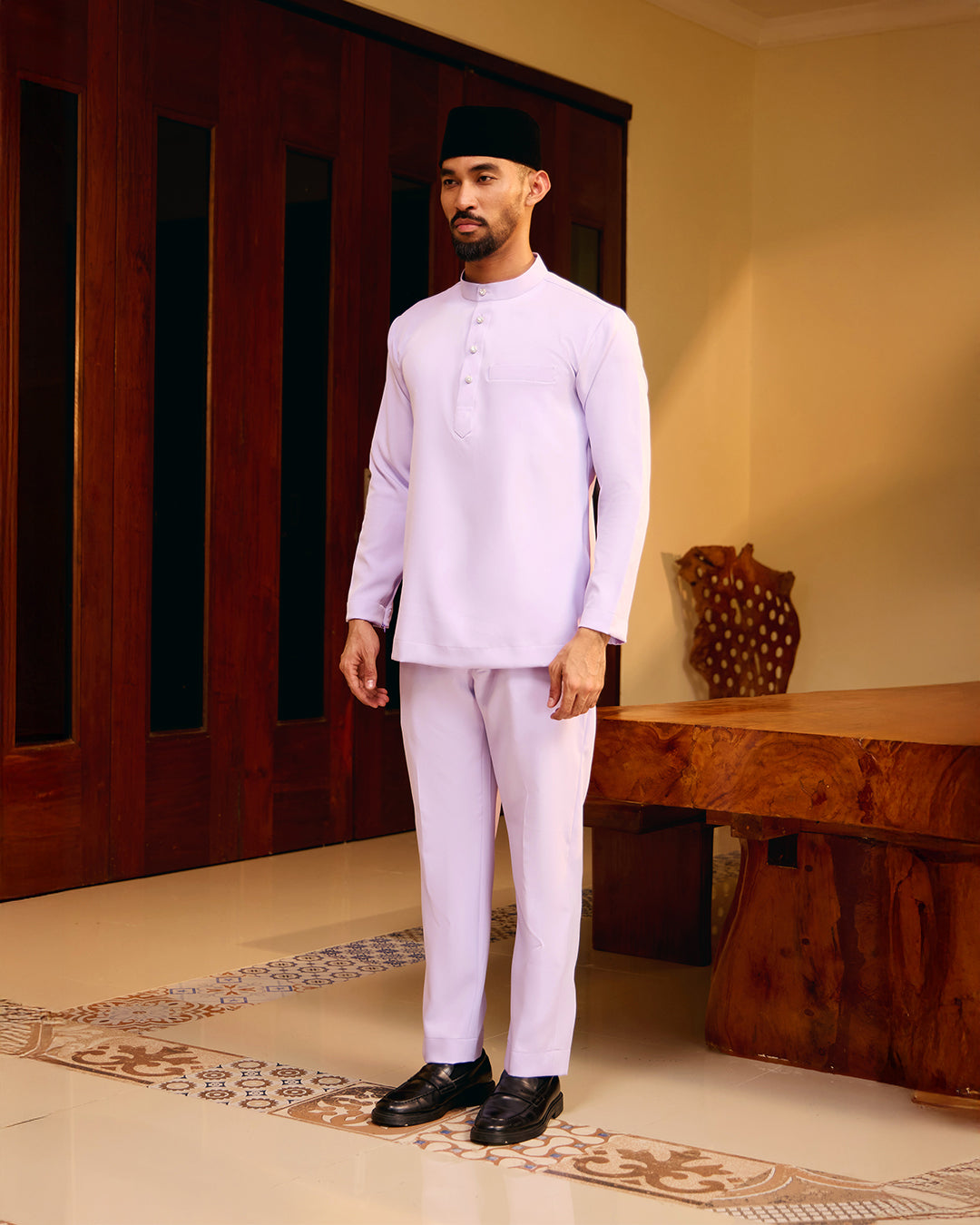 BAJU MELAYU MEGAT (CEKAK MUSANG) - LILAC (Baju Melayu ONLY)
