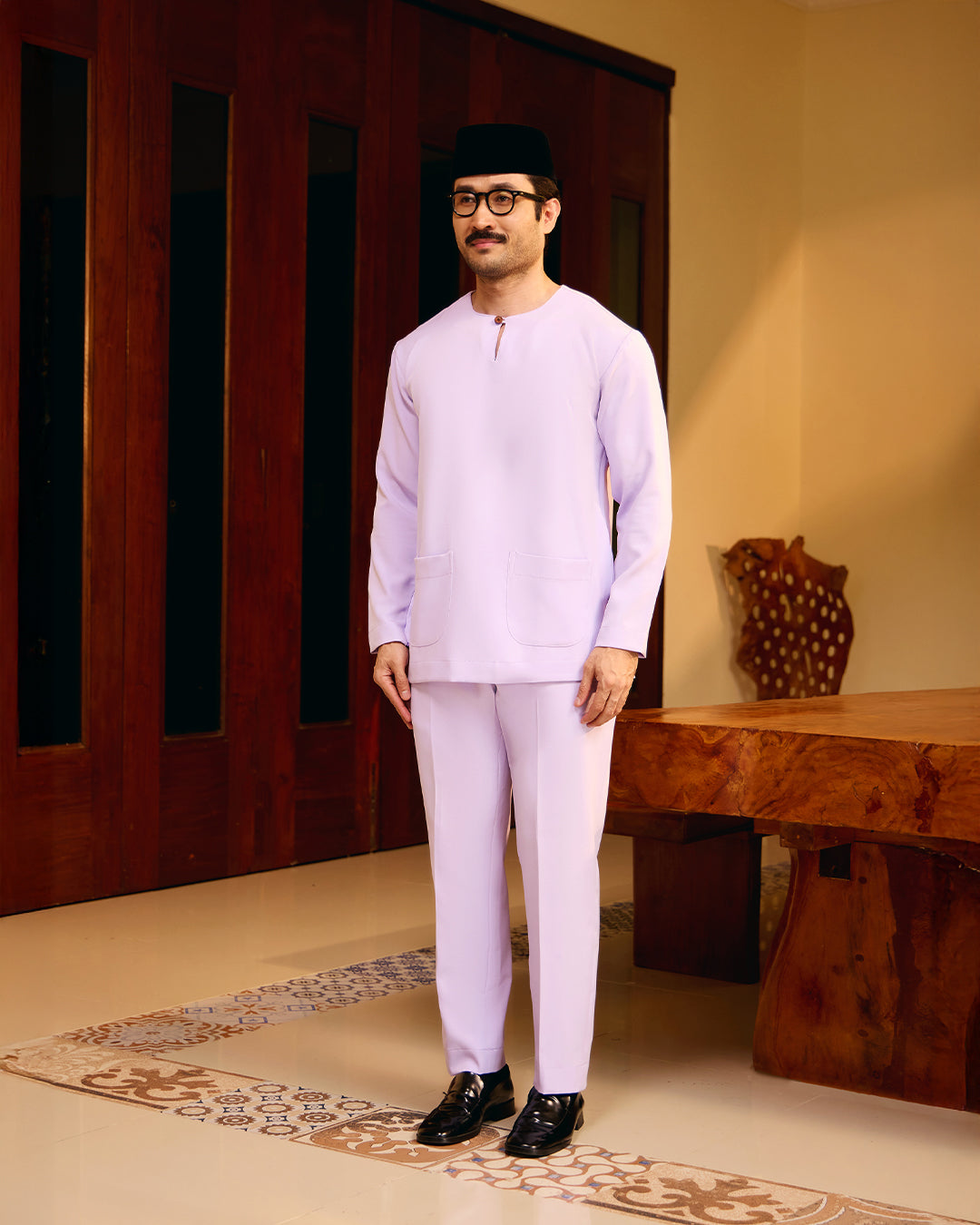 BAJU MELAYU PUTRA (TELUK BELANGA) - LILAC (Baju Melayu ONLY)