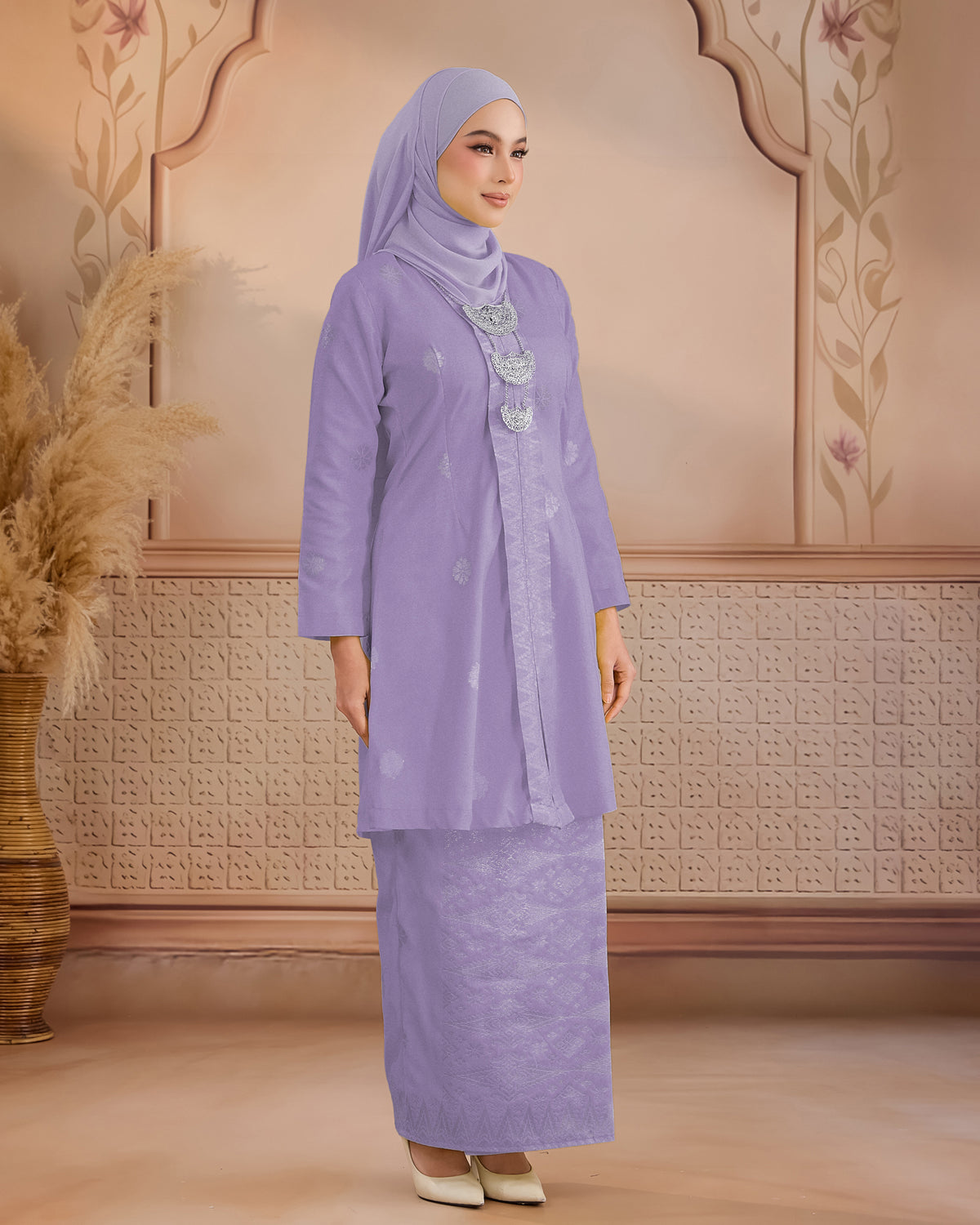 KURUNG ANGGUN (KEBAYA) | DUSTY PURPLE - SILVER