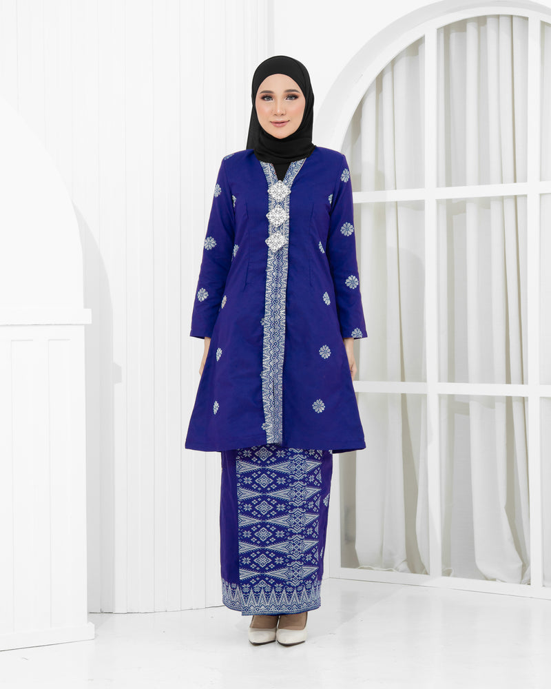 ROYAL-BLUE | Kurung Anggun - Kebaya