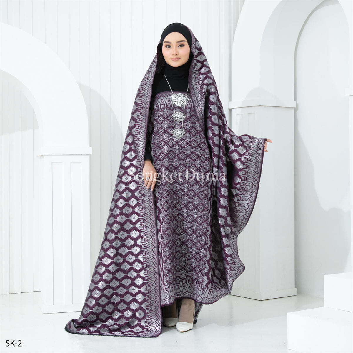 MAROON - SILVER (SK-2) - SEROJA