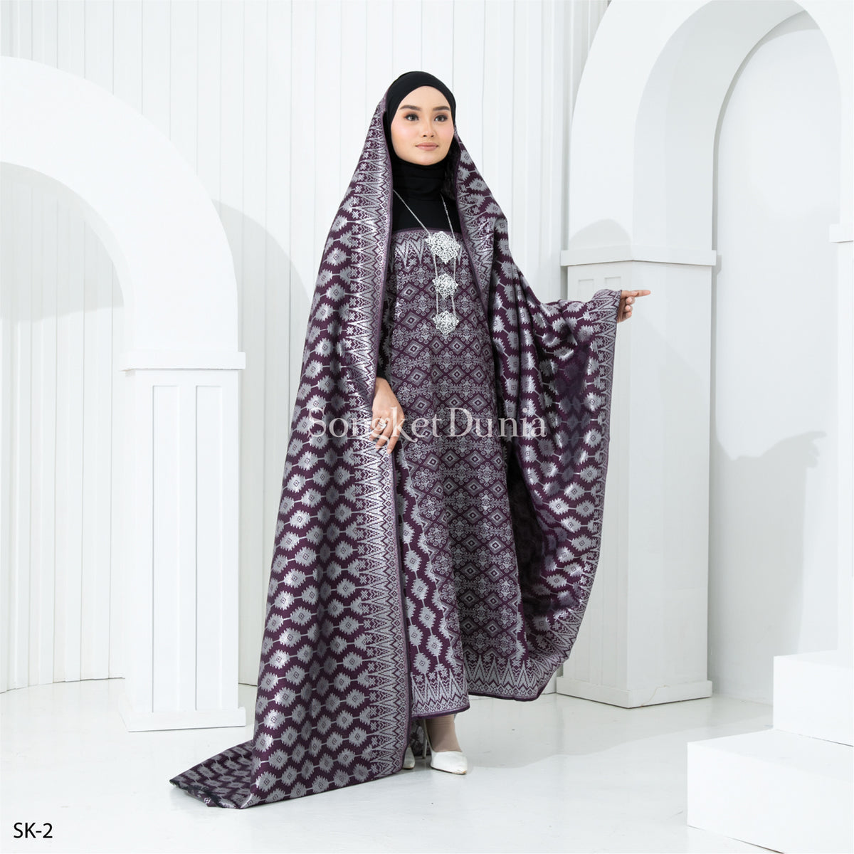 MAROON - SILVER (SK-2) - SEROJA