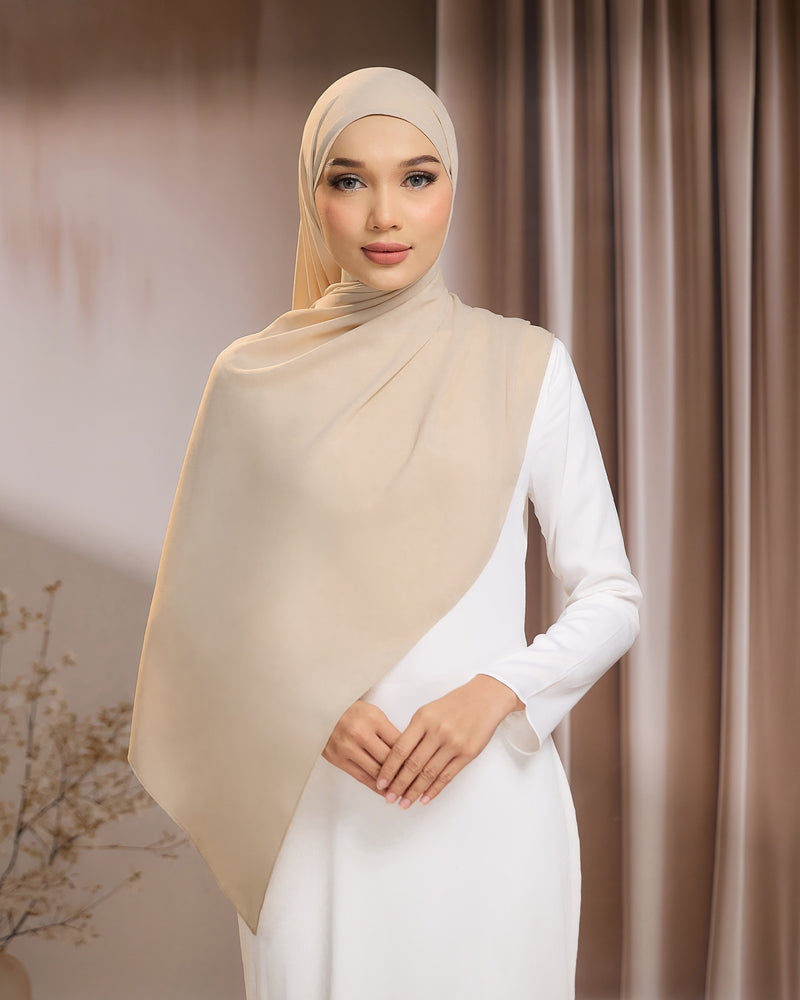 LUNA SHAWL - BEIGE | FLOWY TUDUNG