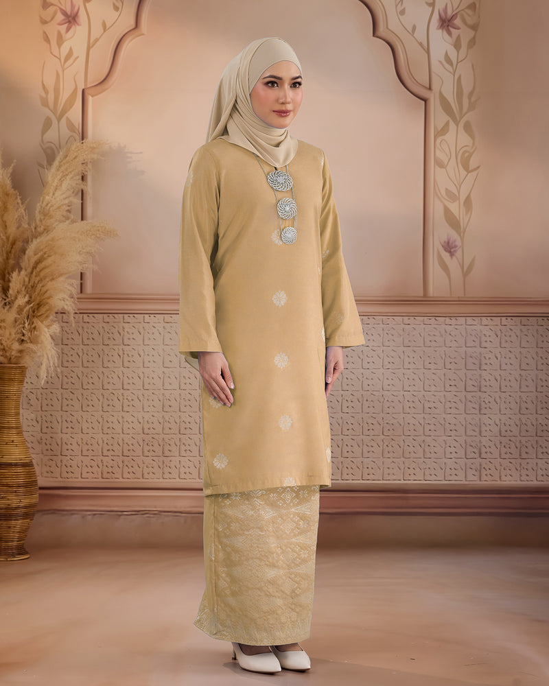 KURUNG LAYLA (MODEN) | NUDE - SILVER