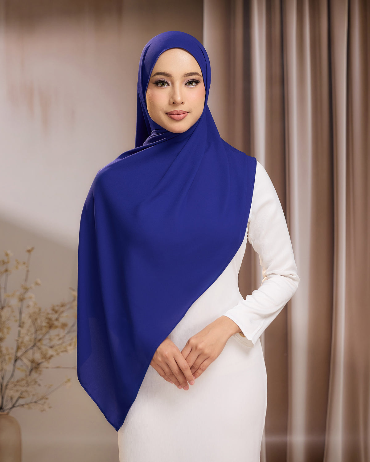 LUNA SHAWL - ROYAL BLUE | FLOWY TUDUNG