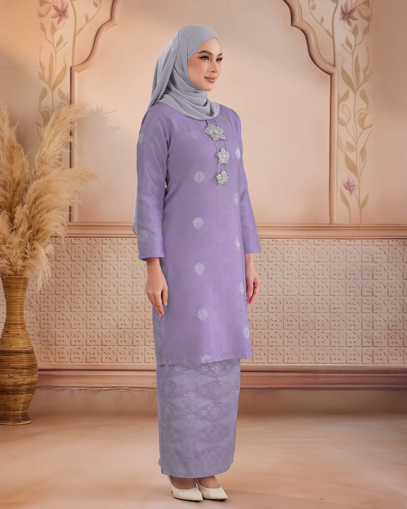 KURUNG LAYLA (MODEN) | DUSTY PURPLE - SILVER