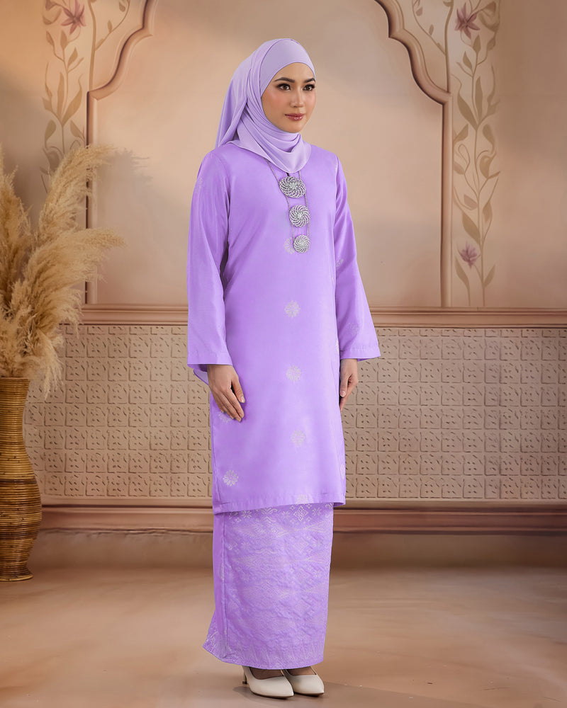 KURUNG LAYLA (MODEN) | LAVENDAR - SILVER