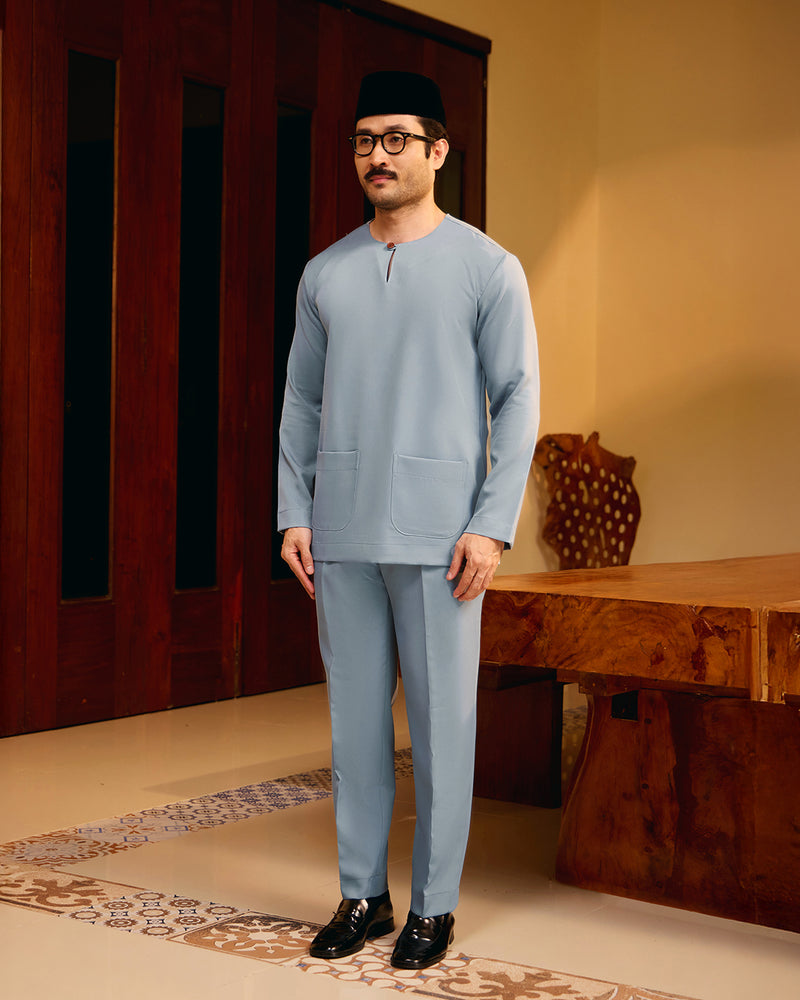 BAJU MELAYU PUTRA (TELUK BELANGA) - ASH BLUE (Baju Melayu ONLY)